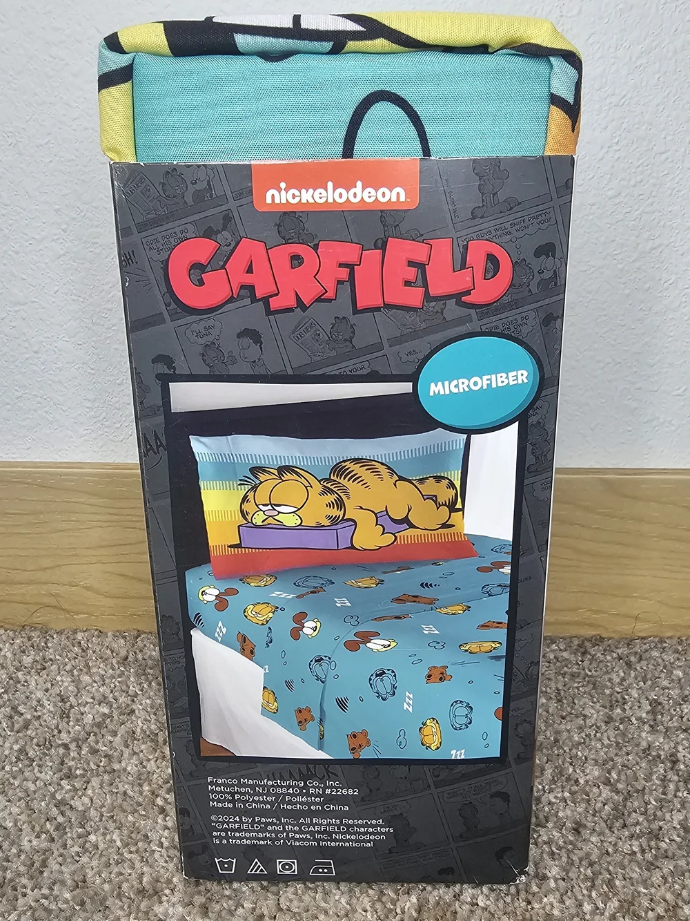 Garfield Microfiber 3-Piece Twin Sheet Set - Teal